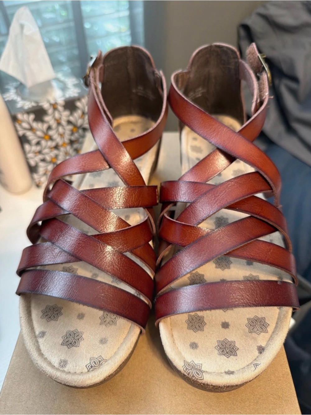 Women’s Strappy Brown Leather Sandals - Comfortable Summer Style